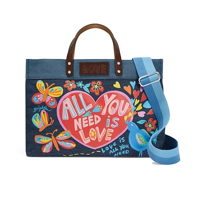 All You Need East West Denim Tote