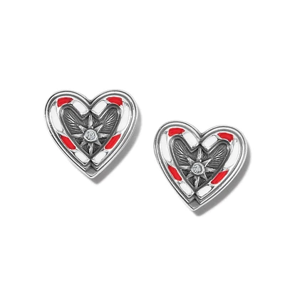 Candycane Sweetheart Post Earrings