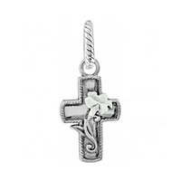 Easter Lily Cross Charm
