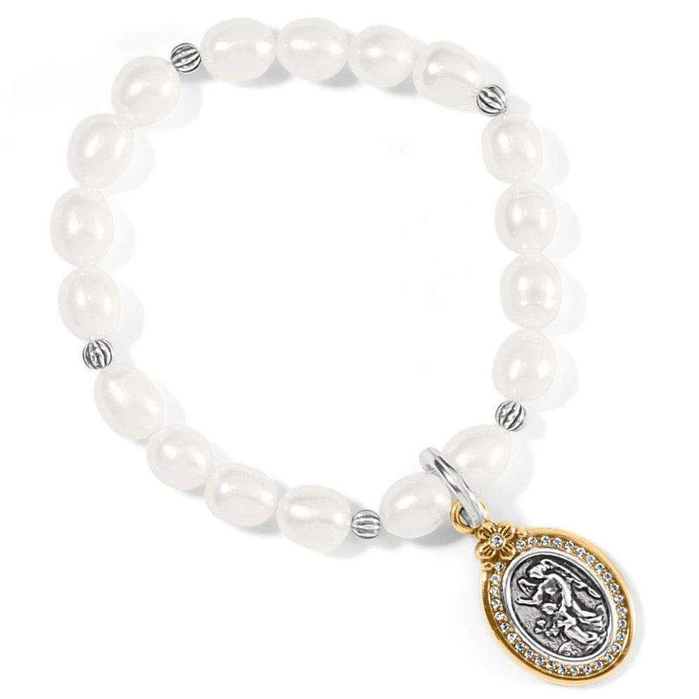 Guardian Angel Pearl Stretch Bracelet