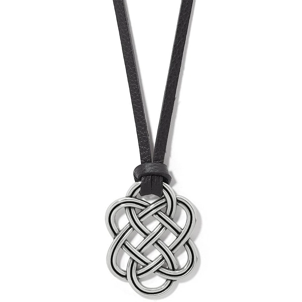 Interlok Trellis Leather Necklace