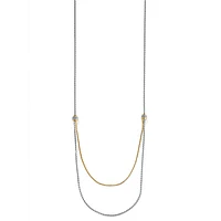 Meridian Petite Two Tone Double Necklace