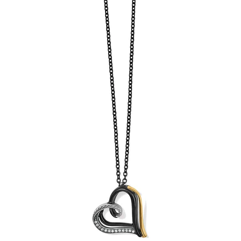 Neptune's Rings Night Heart Necklace