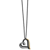 Neptune's Rings Night Heart Necklace