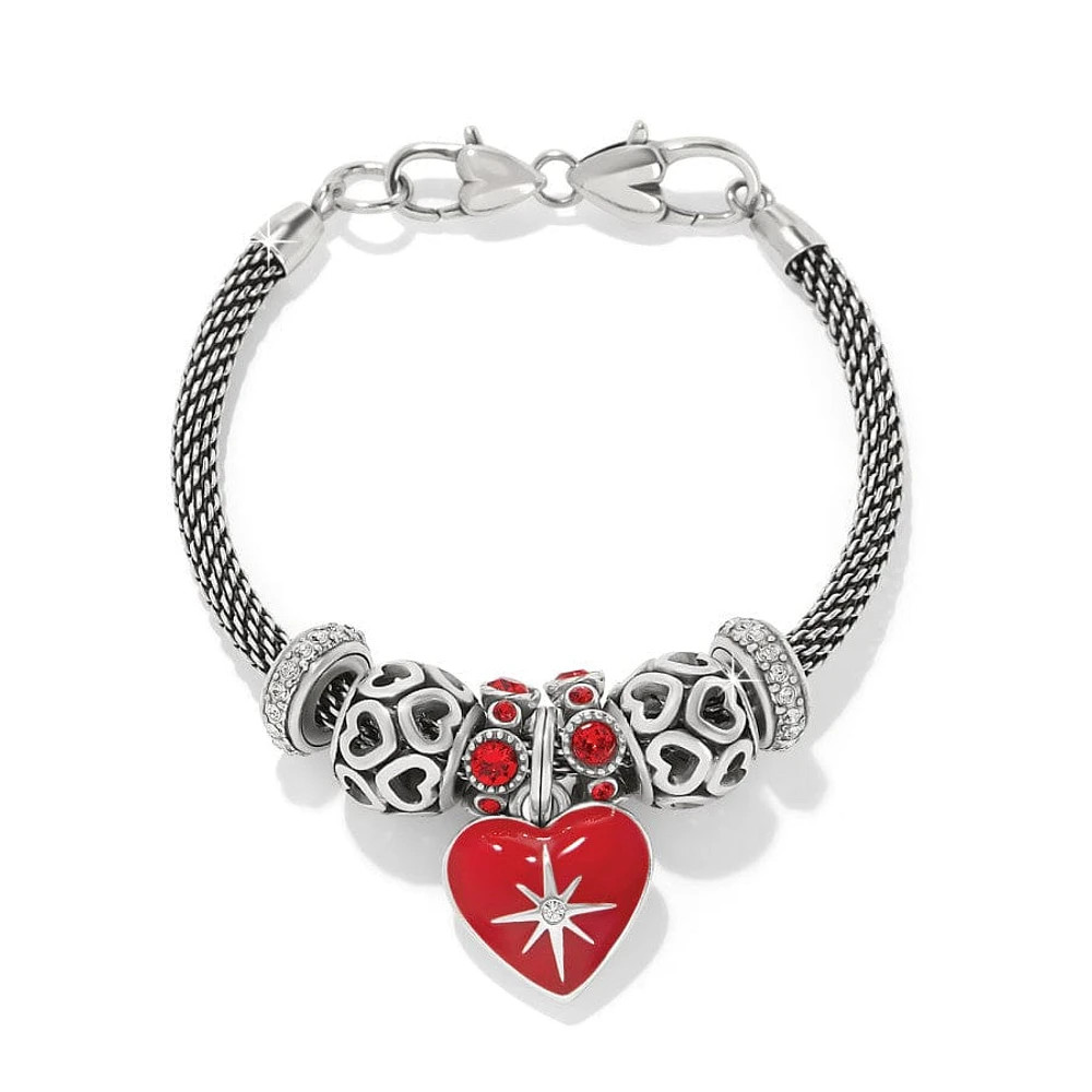 Red Heart Charm Bracelet