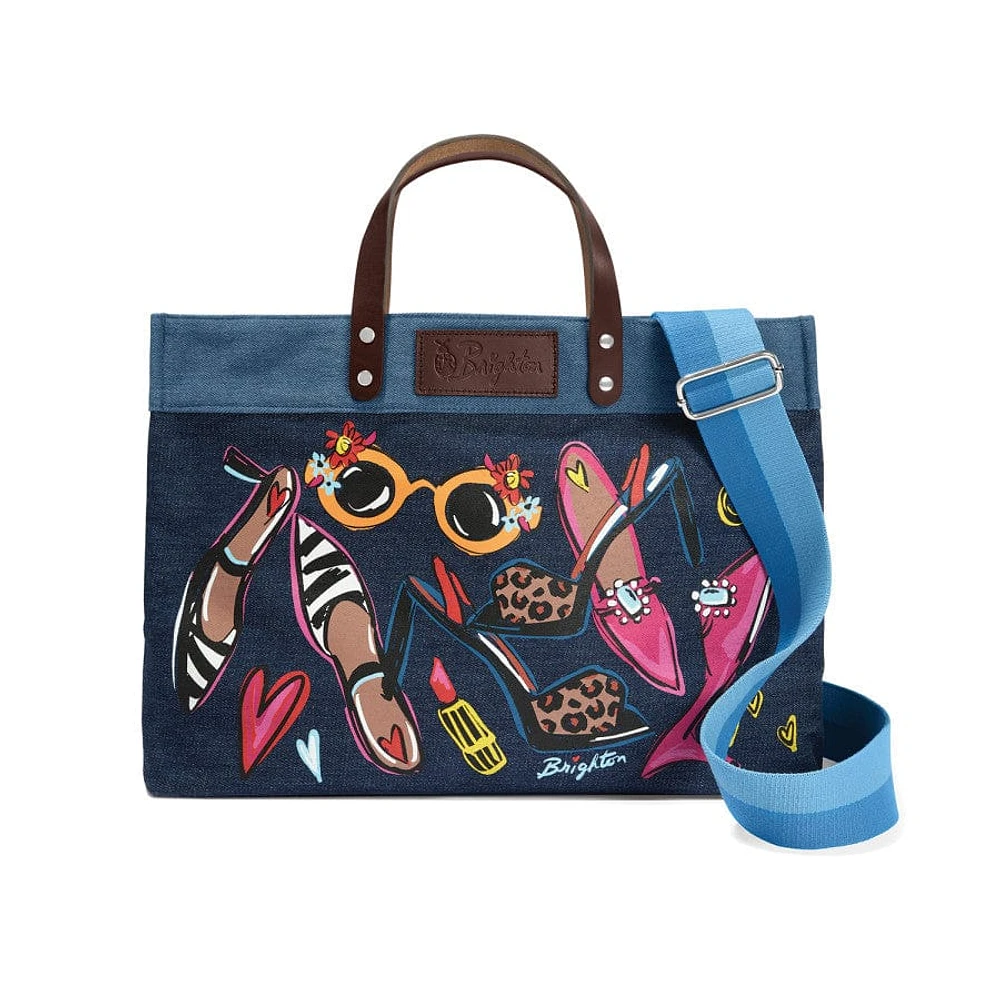 Shoe Love East West Denim Tote