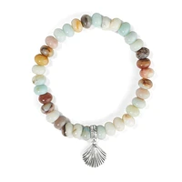 Silver Shells Bay Stretch Bracelet