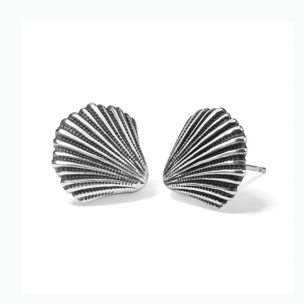Silver Shells Post Earrings