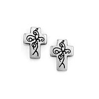 True Cross Mini Post Earrings