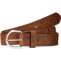 Western Scroll Tooled Belt