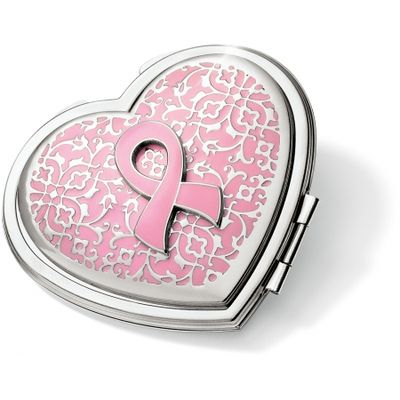 Power Of Pink Heart Compact Mirror