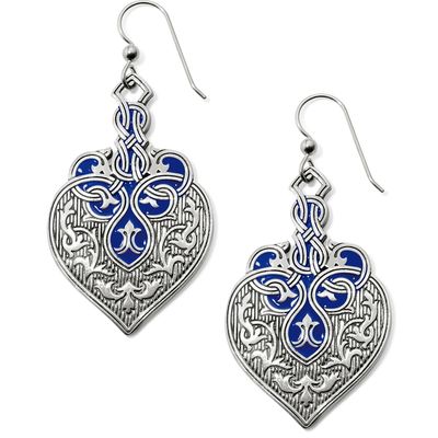 Royal Brocade Heart French Wire Earrings