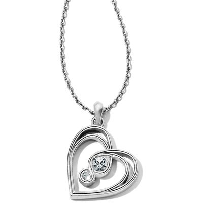 Infinity Sparkle Petite Heart Necklace
