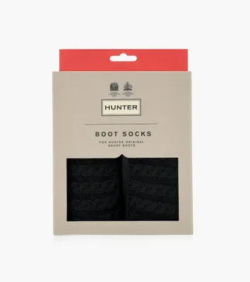 HUNTER RECYCLED MINI CABLE BOOT SOCK SHORT