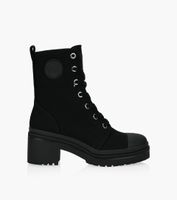 MICHAEL KORS COREY COMBAT BOOT - Black Canvas | BrownsShoes