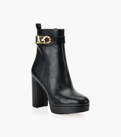 MICHAEL KORS PARKER PLATFORM BOOTIE - Black Leather | BrownsShoes