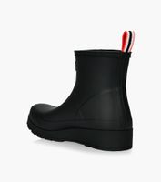 HUNTER ORIGINAL SHORT RAIN BOOTS - Black Rubber | BrownsShoes