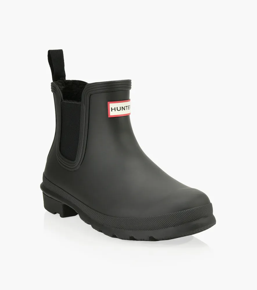 HUNTER ORIGINAL INSULATED CHELSEA BOOTS - Black Rubber | BrownsShoes