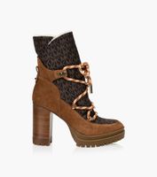 MICHAEL KORS CULVER BOOTIE - Tan Leather + Synthetic | BrownsShoes