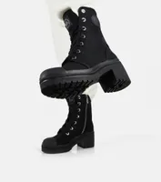 MICHAEL KORS COREY COMBAT BOOT - Black Canvas | BrownsShoes