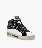 CRIME LONDON HIGH TOP STUDS - White & Colour Synthetic | BrownsShoes