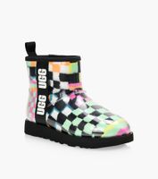 UGG CLASSIC CLEAR MINI CHECKS - Multicolour Synthetic | BrownsShoes