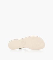 MICHAEL KORS JILLY FLAT SANDAL - Beige Leather | BrownsShoes