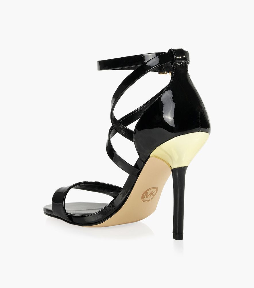 MICHAEL KORS ASTRID SANDAL - Black Patent Leather | BrownsShoes