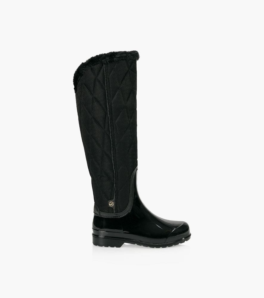 MICHAEL KORS BONNIE QUILTED RAINBOOT - Black Fabric And Synthetic | BrownsShoes