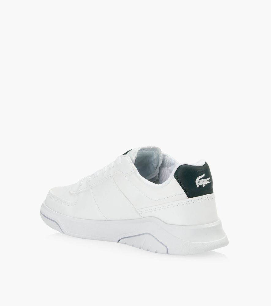 Lacoste game advance sneakers in black/white sole