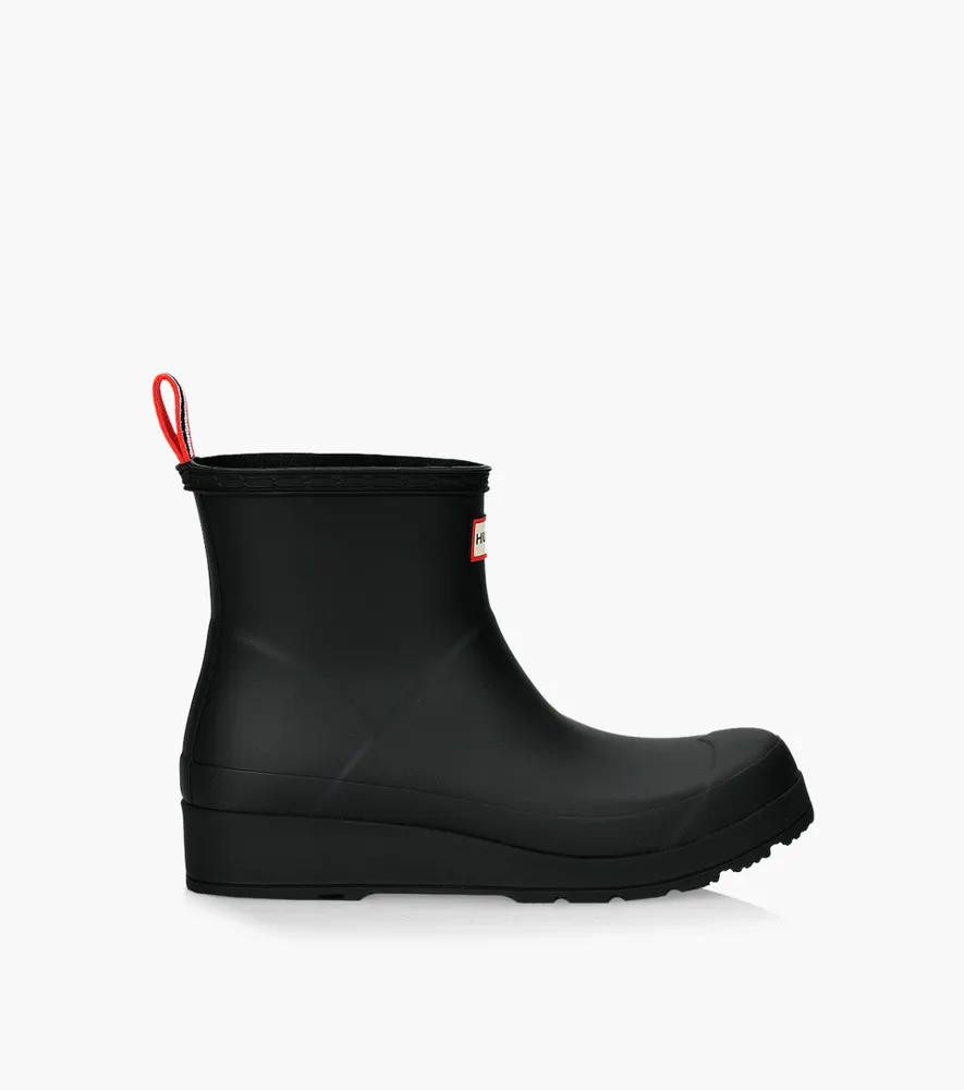 HUNTER ORIGINAL SHORT RAIN BOOTS - Black Rubber | BrownsShoes