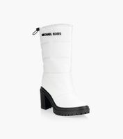 MICHAEL KORS HOLT QUILTED BOOT - White Nylon | BrownsShoes