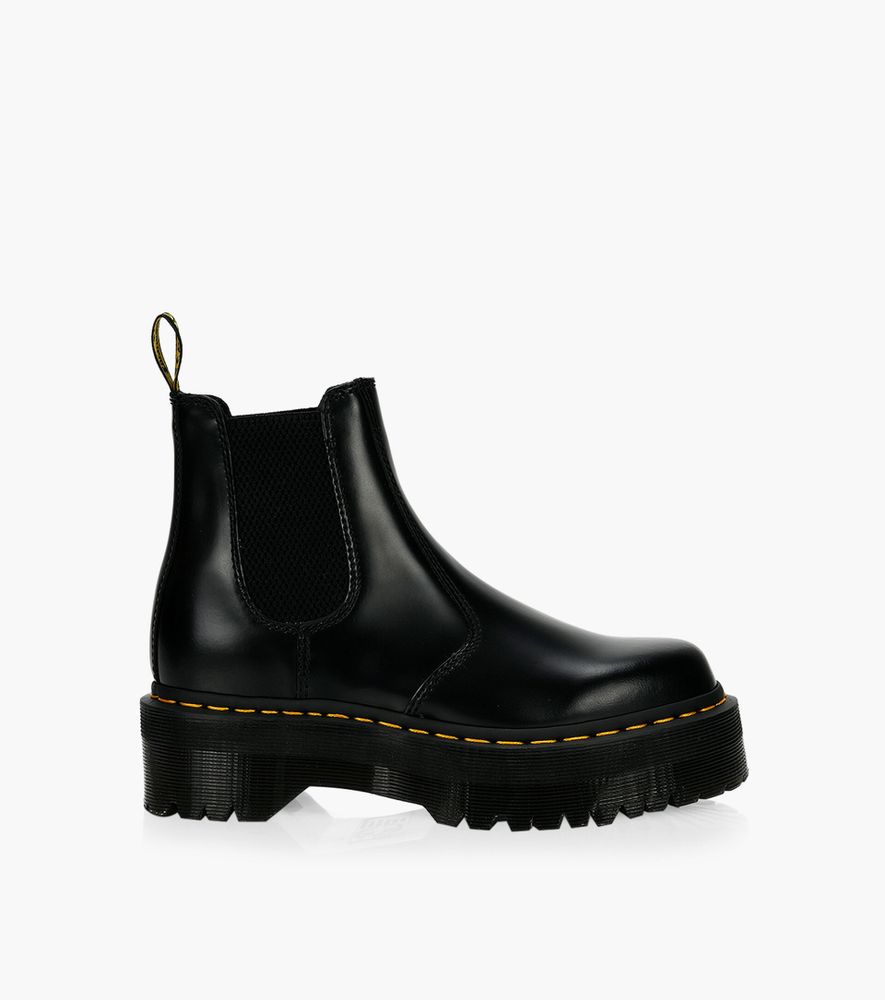 DR. MARTENS 2976 QUAD PLATFORM CHELSEA BOOTS - Black Patent Leather | BrownsShoes