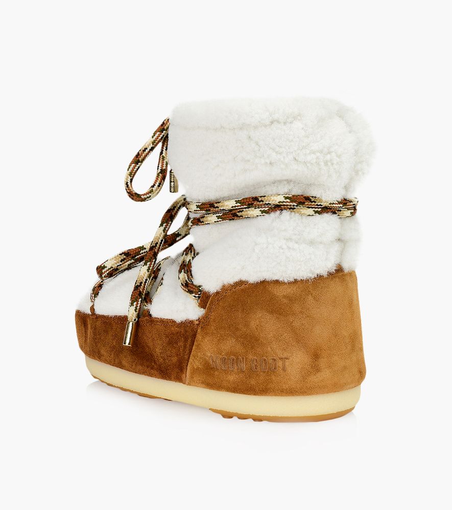 MOON BOOT LIGHT LOW SHEARLING - Beige Wool | BrownsShoes