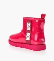 UGG CLASSIC CLEAR MINI - Red Synthetic | BrownsShoes