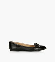 MICHAEL KORS NANCY FLAT - Black Leather | BrownsShoes