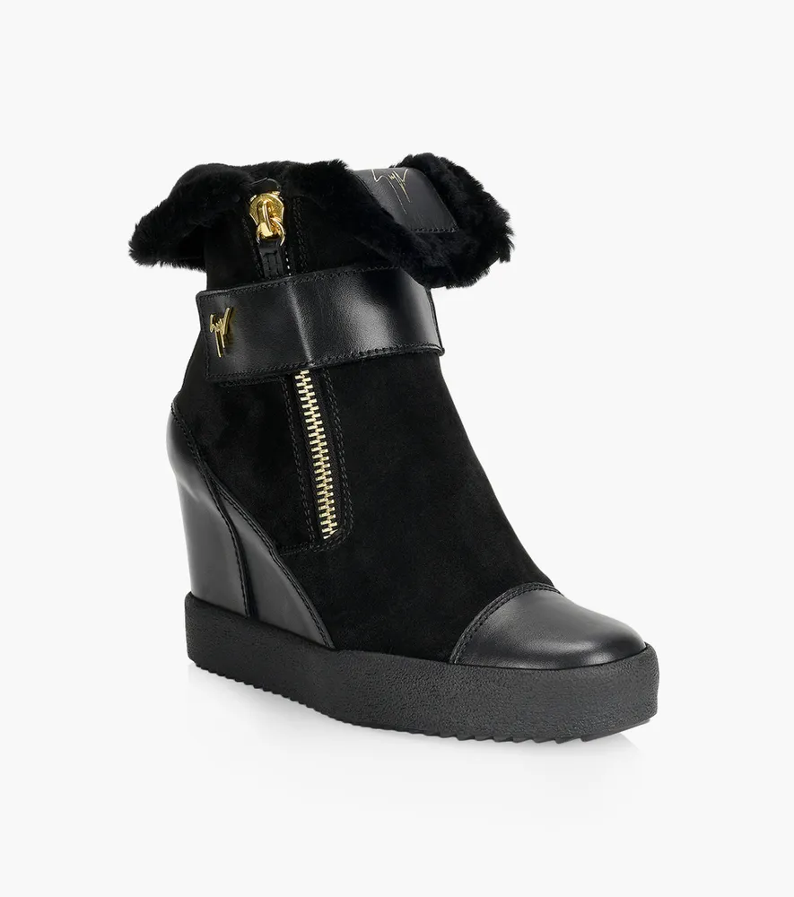 Giuseppe Zanotti Aleta Wedge Women’s Mid Top Sneakers Black