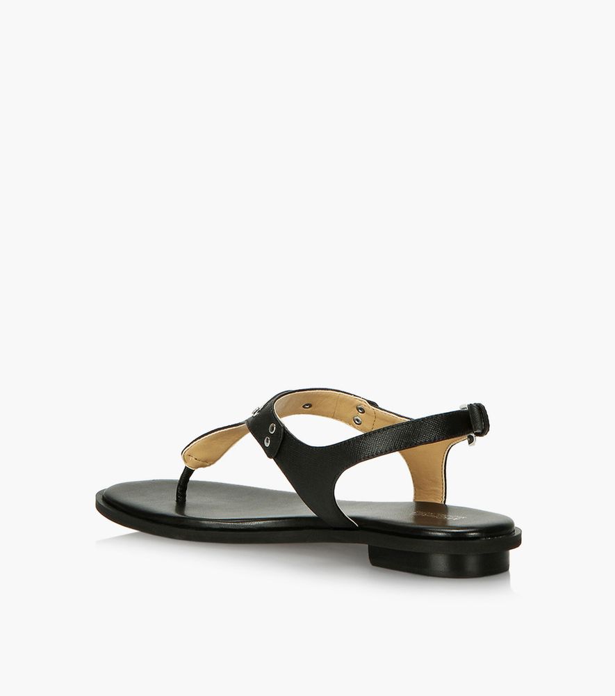 MICHAEL KORS MK PLATE THONG - Black Leather | BrownsShoes