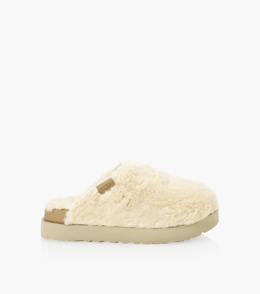 UGG FUZZ SUGAR SLIDE - Beige Sheepskin | BrownsShoes