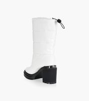 MICHAEL KORS HOLT QUILTED BOOT - White Nylon | BrownsShoes