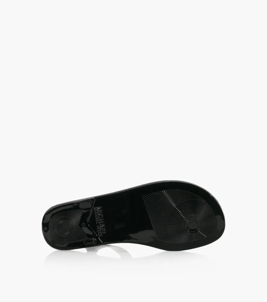MICHAEL KORS MK PLATE JELLY - Black Rubber | BrownsShoes