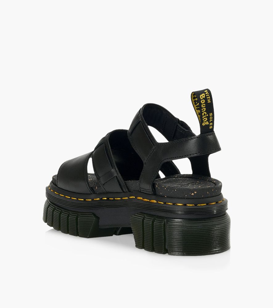 DR. MARTENS RICKI 3-STRAP SANDAL - Black Leather | BrownsShoes