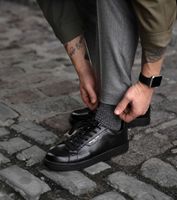 MICHAEL KORS MENS KEATING SNEAKER - Black Leather | BrownsShoes