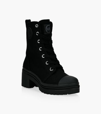 MICHAEL KORS COREY COMBAT BOOT - Black Canvas | BrownsShoes | Metropolis at  Metrotown