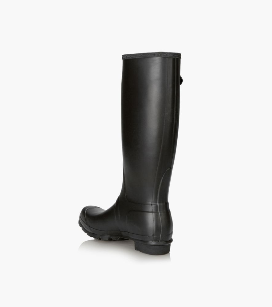 HUNTER ORIGINAL TALL RAIN BOOTS - Black Rubber | BrownsShoes