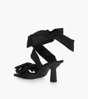 GANNI WRAPUP SEXY SANDAL - Black Fabric | BrownsShoes