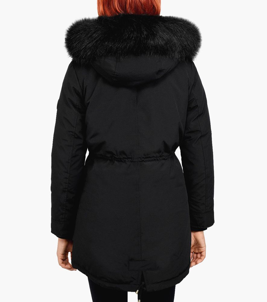 MICHAEL MICHAEL KORS FAUX FUR LINED PARKA - Black, BrownsShoes