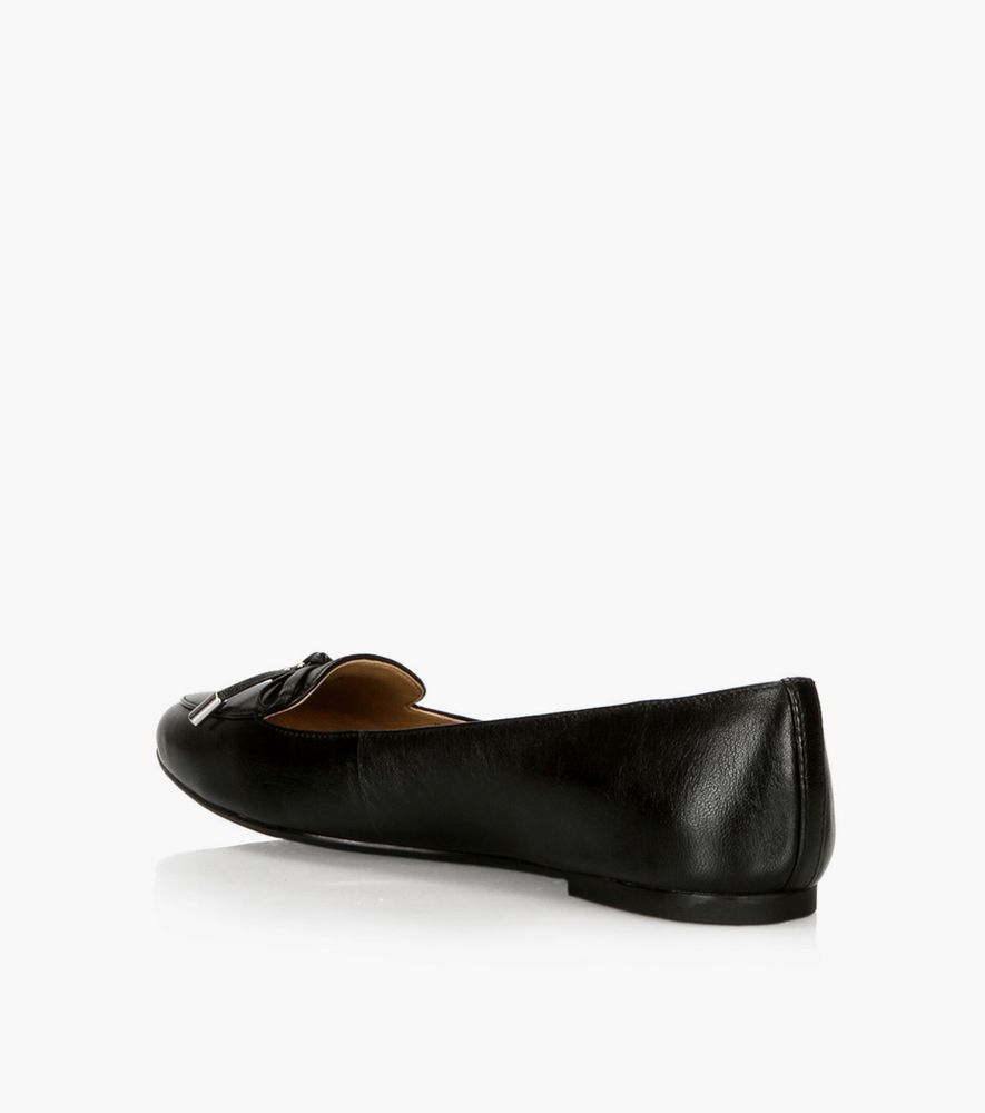 MICHAEL KORS NANCY FLAT - Black Leather | BrownsShoes