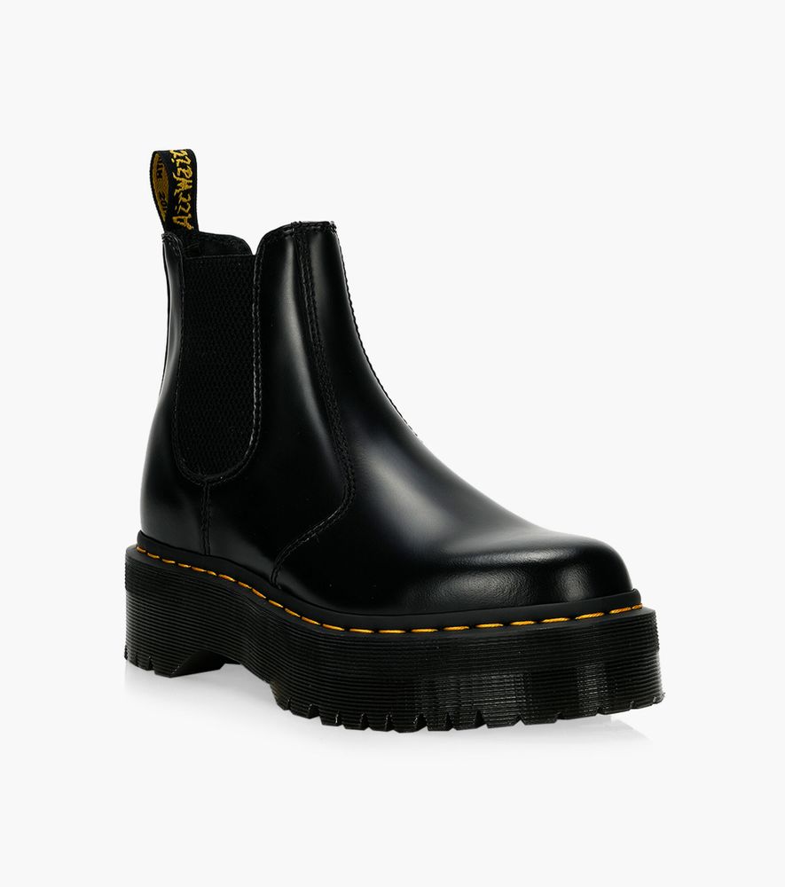 DR. MARTENS 2976 QUAD PLATFORM CHELSEA BOOTS - Black Patent Leather | BrownsShoes