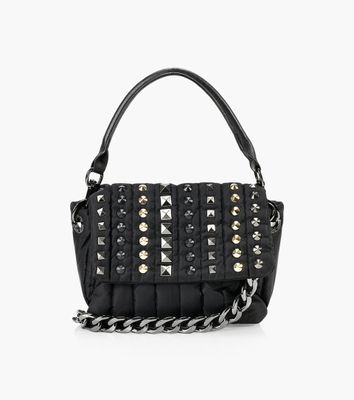 THINK ROYLN BAR BAG STUDDED - Black Nylon | BrownsShoes